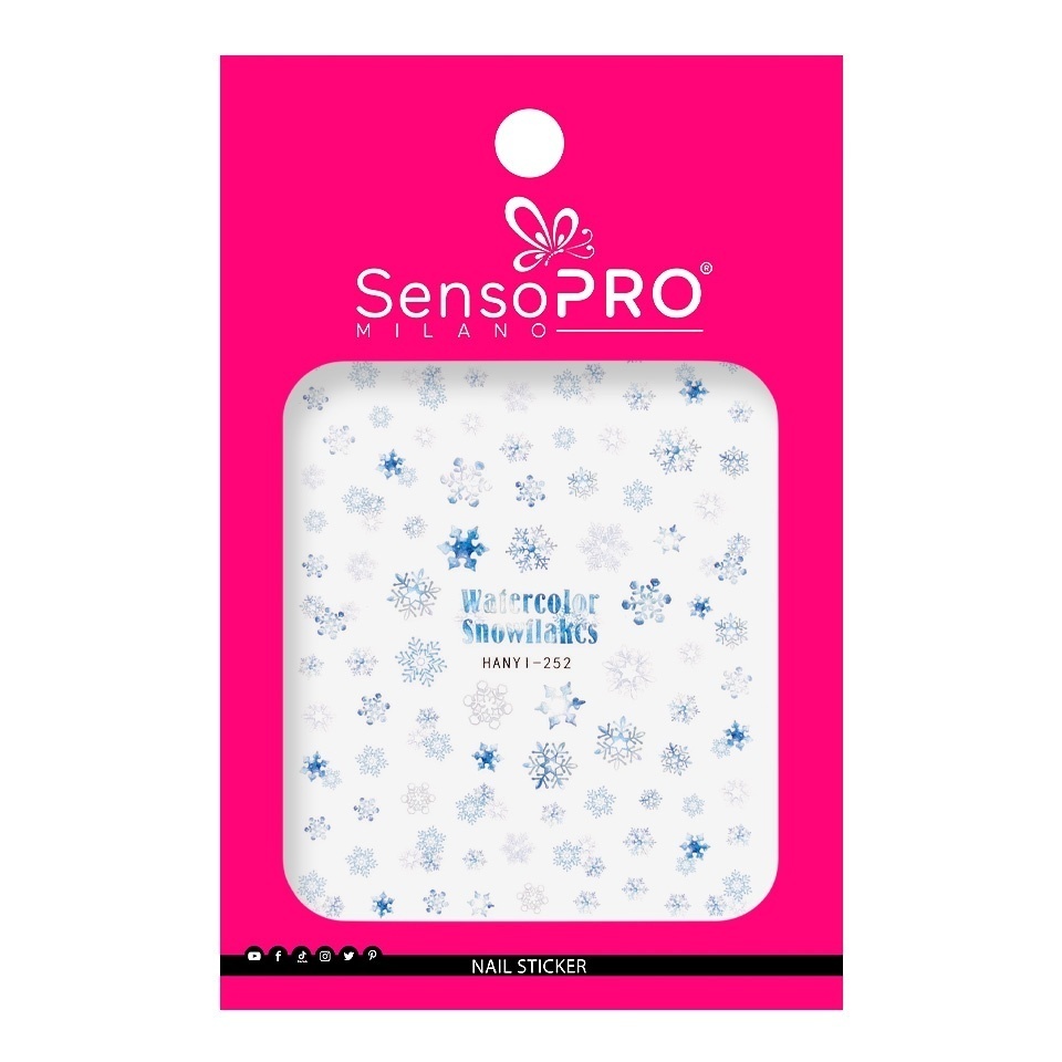 Stickere pentru unghii - Adaugă un strop de culoara Abtibild unghii SensoPRO Milano - Festive Snowflakes