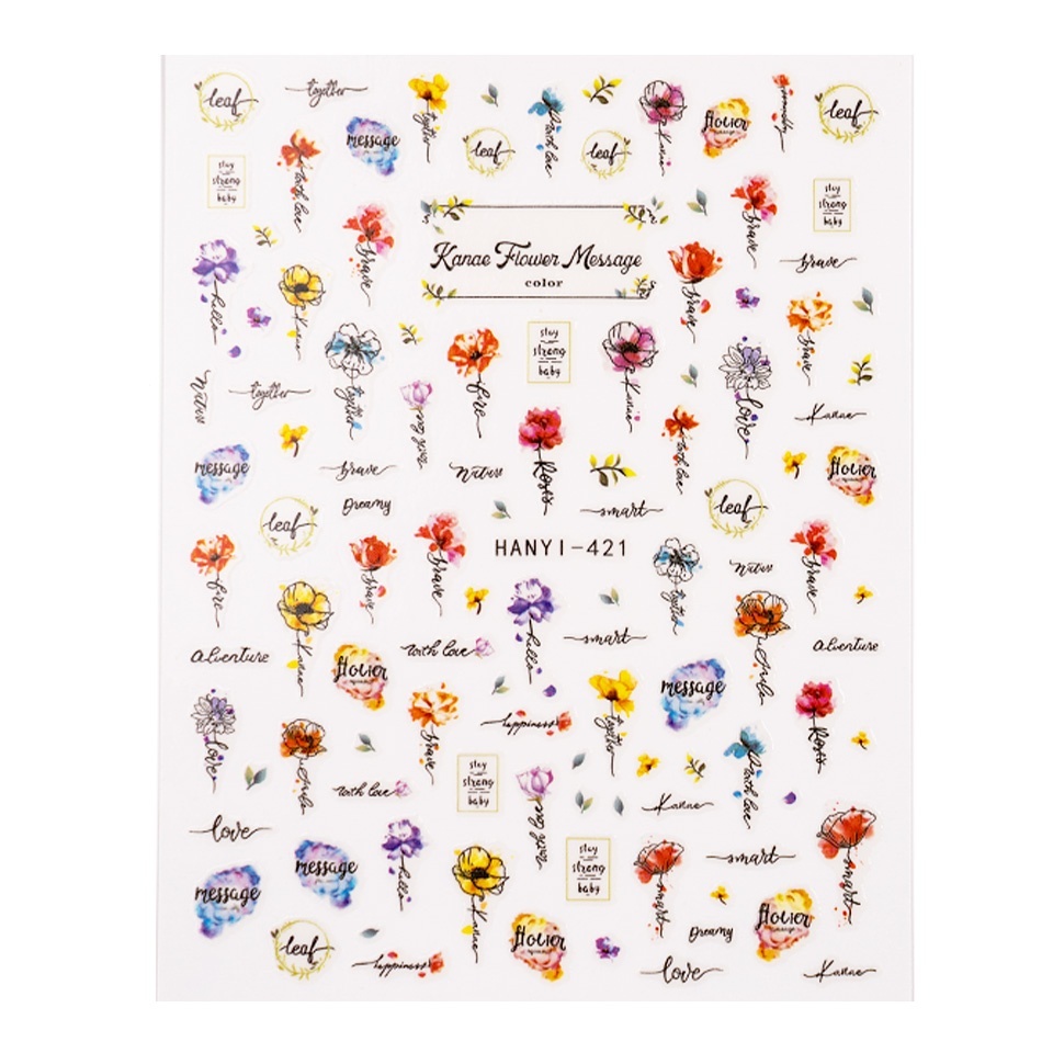 Stickere pentru unghii - Adaugă un strop de culoara Abtibild Unghii SensoPRO Milano - Flower Diary