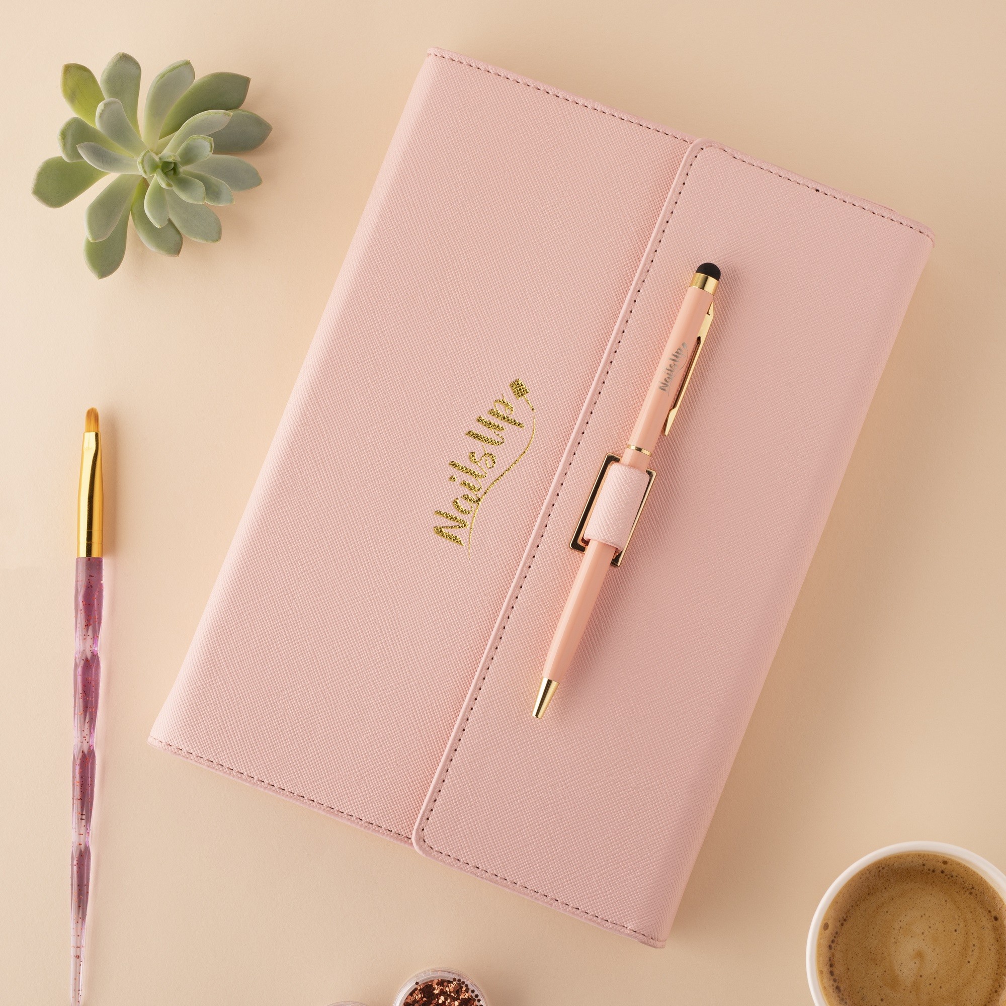 Agenda NailsUp 2023 cu pix - Roz