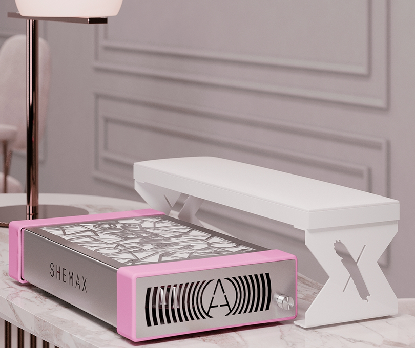 Aspirator praf manichiură SHEMAX Style PRO Pink 54W – Putere profesională, absorbție maximă, aer curat