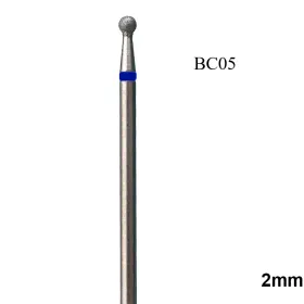 Bit Freza Unghii Cuticula Tip Bila 2mm Albastru - BC05