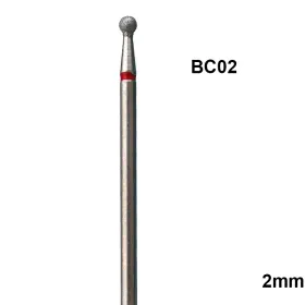 Bit Freza Unghii Cuticula Tip Bila 2mm Rosu - BC02