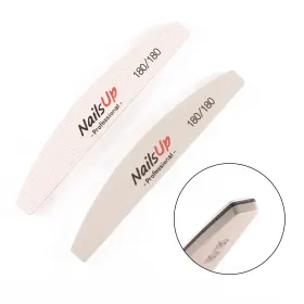 Buffer Tip Pila 2 in 1 refolosibila NailsUp, semiluna, granulatie 180/180