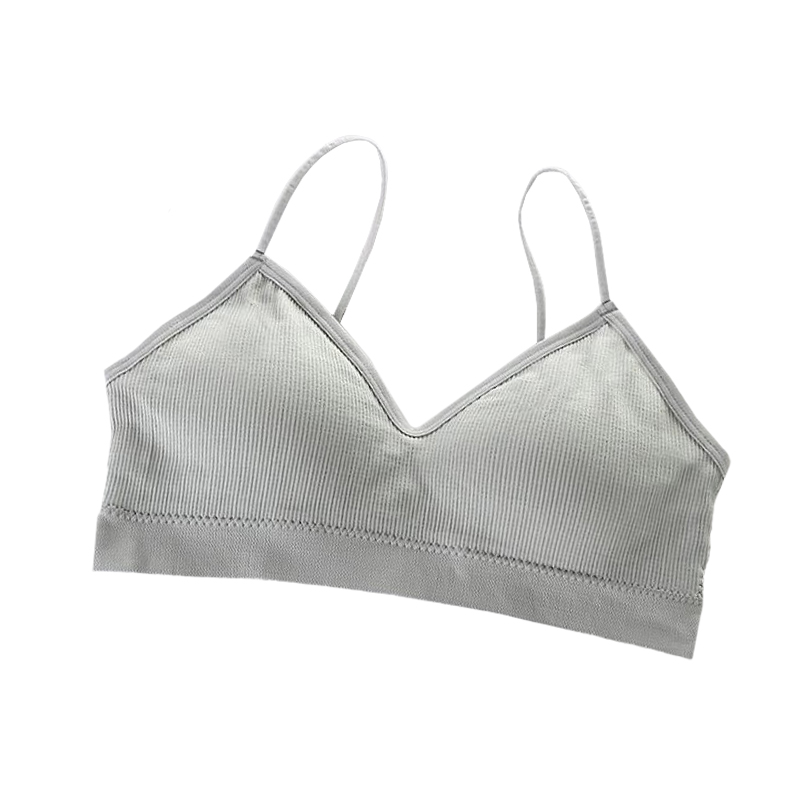 Bustiera Sport pentru Dama, cu Bretele si Spatele Gol, Fara Cusaturi, Model Push Up, Marime S/M, Gri Deschis,   MIX14109
