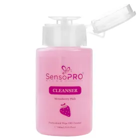Remover - Produse pentru îndepărtarea ojei și a machiajulu Remover unghii SensoPRO Milano Strawberry Cleaner - Degresant 160 ml