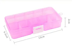 Cutii Organizare pentru Manichiură - UnghiiPro Cutie organizare pentru manichiură - Cutie mica depozitare plastic roz transparent tip A