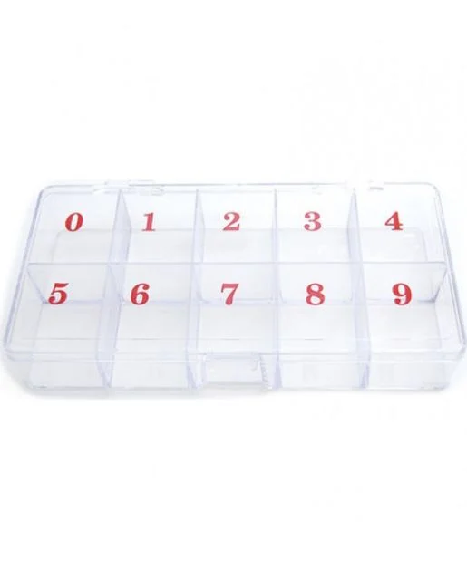 Cutie plastic depozitare decor 10 compartimente P124