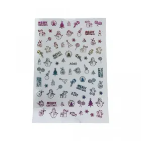 Accesorii și decorațiuni pentru unghii - Transformă-ți unghiila Accesorii și decorațiuni pentru unghii - Decoratiuni unghii motive de craciun Model 9*6 cm A040