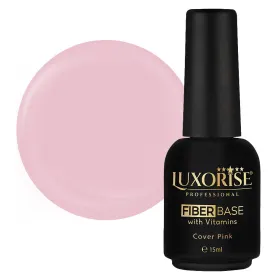 Top Coat - Finalizare Perfectă pentru Unghi Bază Fiber cu Vitamine LUXORISE, Cover Pink 15ml