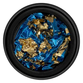 Foita Creponata Unghii - Eleganță și Stil pentru Unghi foita unghii LUXORISE - Unique Blue & Gold #04