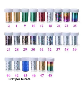 Accesorii și decorațiuni pentru unghii - Transformă-ți unghiila Accesorii și decorațiuni pentru unghii - Folie de transfer model 45