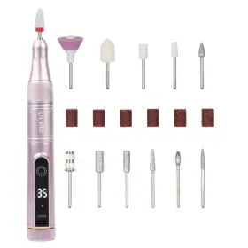 Freza - Pila Electrică Unghii pentru Manichiură Perfectă freza unghii portabila diamondedge pro 35.000 rpm - luxorise, pink