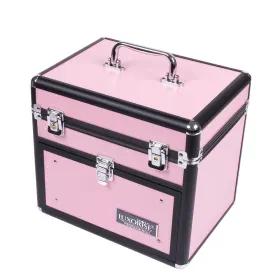 Genți Manichiură Profesionale - Calitate și Stil geanta manichiură profesională din aluminiu Pink Euphoria - LUXORISE