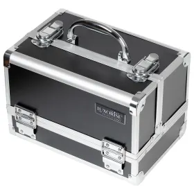 Genți Manichiură Profesionale - Calitate și Stil geanta manichiura din aluminiu cu oglinda, elegant black - luxorise