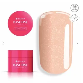 Gel UV 50g pentru Constructie Base One Silcara Gel UV pentru Constructie Base One Shimmer Blush Cream 50g