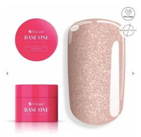 Gel UV 50g pentru Constructie Base One Silcara Gel UV pentru Constructie Base One Shimmer Peach 50g