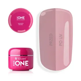 Gel UV 15g Constructie Base One Silcare - Calitate Superioară Gel UV Base One Cover Dark-Camuflaj 15g
