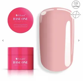 Gel UV 50g pentru Constructie Base One Silcara Gel UV Base One Cover Mediu-Camuflaj 50g