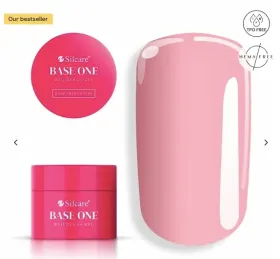 Gel UV 50g pentru Constructie Base One Silcara Gel UV pentru Constructie Base One Dark French Pink 50g