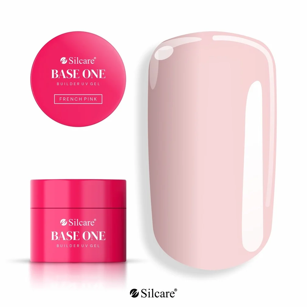 Gel UV 50g pentru Constructie Base One Silcara Gel UV 50g pentru Constructie Base One French Pink