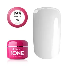 Gel color Base One - Calitate Superioară pentru Unghi Gel color Base One 5g Metalic White Madame 12
