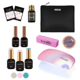 Kituri de Oja Semipermanenta - Calitate și Varietata kit oja semipermanenta LUXORISE 10ml cu lampa UV Style Edition