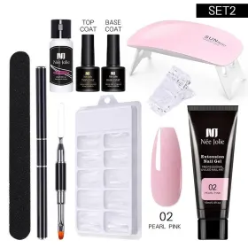 Kituri pentru Unghii Gel - Găsește Cele Mai Bune Oferta kit unghii gel Kit polygel Jolie set 02