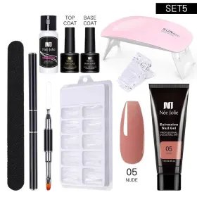 Kituri pentru Unghii Gel - Găsește Cele Mai Bune Oferta kit unghii gel polygel Jolie set 05