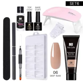 Kituri pentru Unghii Gel - Găsește Cele Mai Bune Oferta kit unghii gel Kit polygel Jolie set 06