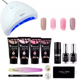Kit unghii Gel Base One - Cele mai bune oferta kit unghii Gel Base One - Kit Unghii cu Polygel Venalisa/FSM +Lampa UV