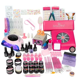 Kit Unghii False Duo cu Gel UV si Oja Semipermanenta SensoPRO Milano 10ml - Promotie #33 + CADOU