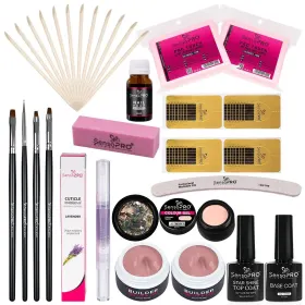 Kit Unghii Gel SensoPRO Milano fara Lampa UV PROMOTIE #25 + CADOU Set 4 Pensule