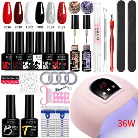 Kituri pentru Unghii Gel - Găsește Cele Mai Bune Oferta kit unghii manichiura oja semipermanenta NW02