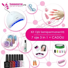Kit-uri de Oje Semipermanente - Calitate și Varietata Kit unghii Oja Semipermanenta CANNI 3in1 #2