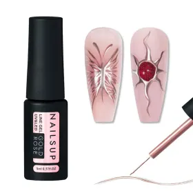 Gel UV pentru Unghii NailsUp - Cele Mai Bune Oferta Gel UV pentru Unghii Liner Chrome Gold Rose Nailsup 5g