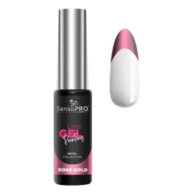 Liner Gel - Precizie și Stil în Machiaj Liner Gel UV Pictura Unghii - SensoPRO Milano Metal Rose Gold 8ml