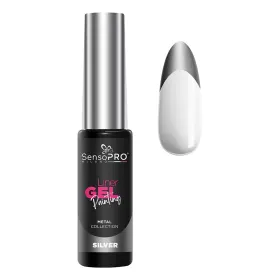 Liner Gel - Precizie și Stil în Machiaj Liner Gel UV pentru Pictura Unghii SensoPRO Milano Metal - Silver 8ml