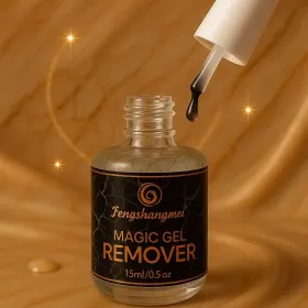 Top Coat Oja Semipermanenta - Strălucire și Protecția soluție de îndepărtat oje semipermanente Magic Remover FSM 15ml