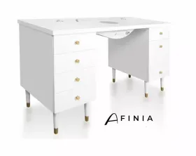 Masa Manichiura - Spațiu Ideal pentru Îngrijirea Unghiilor Masă manichiura cu Aspirator incorporabil AFINIA RETRO