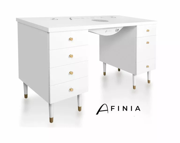 Masa Manichiura - Spațiu Ideal pentru Îngrijirea Unghiilor Masă manichiura cu Aspirator incorporabil AFINIA RETRO