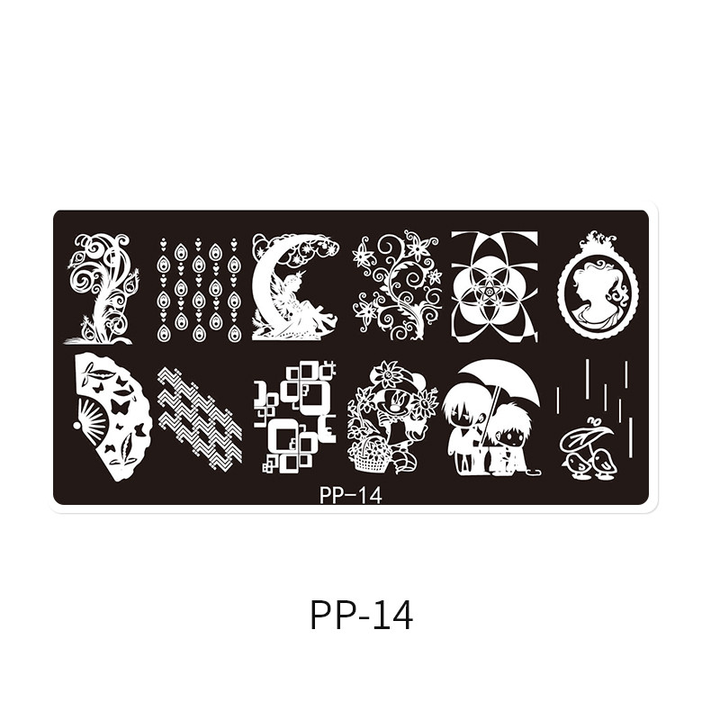 Matrițe Metalice pentru Designul Unghiilor matrită metalică model PP-14