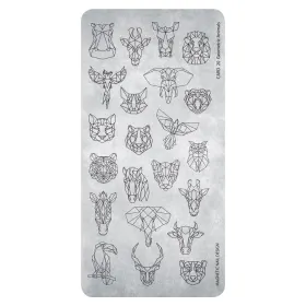 Matrita unghii metalica, Geometric Animale 20