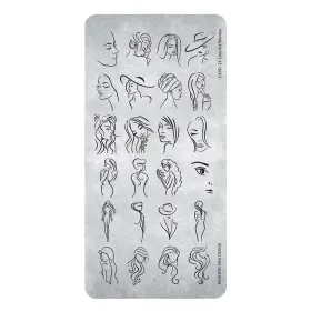 Matrita unghii metalica, Line Art Women 23