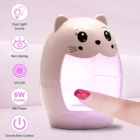 Aparatura Unghii - Echipamente Profesionale pentru Unghi aparat unghii Mini lampa portabila Roz, uscare unghii 6W