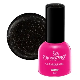 Oja Glamour SensoPRO 8ml - Eleganță și Stil pentru Unghi Oja Semipermanenta Glamour Gel SensoPRO Milano 8ml, Black Diamonds #58
