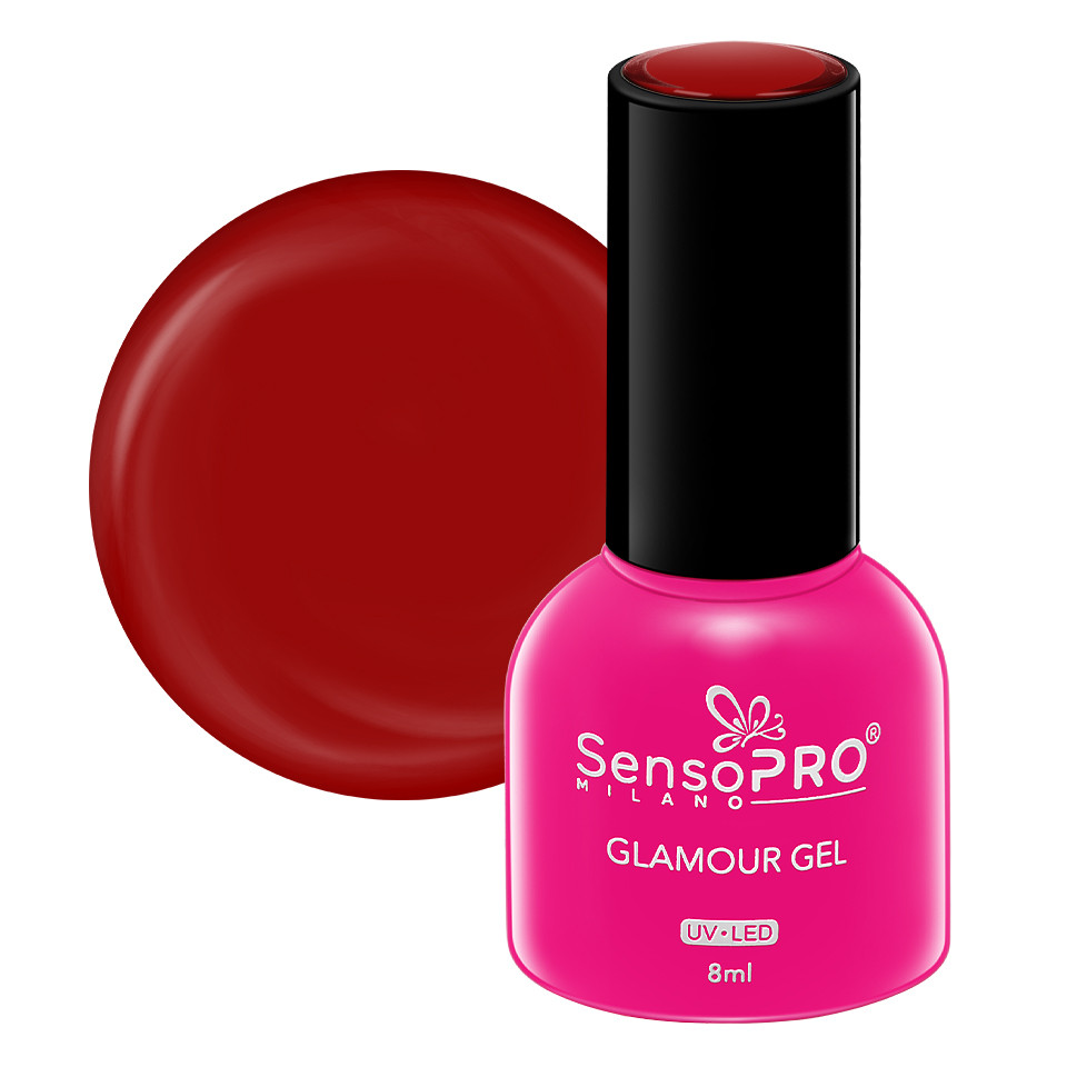 Oja Glamour SensoPRO 8ml - Eleganță și Stil pentru Unghi Oja Semipermanenta Glamour Gel SensoPRO 8ml - Red Dinasty #06