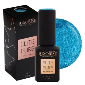 Oja ELITE PURE LUXORISE 15ml - Culoare și Strălucira Oja Semipermanenta Hema Free LUXORISE ELITE PURE - Aristocratic Azure 15ml