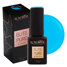 Oja ELITE PURE LUXORISE 15ml - Culoare și Strălucira Oja Semipermanenta Hema Free LUXORISE ELITE PURE - Cyan Blue