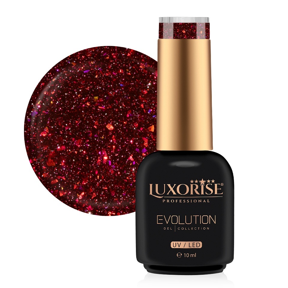 Oja Evolution LUXORISE 10ml - Culoare și Strălucira Oja Semipermanenta LUXORISE Evolution - Elixir Red 10ml