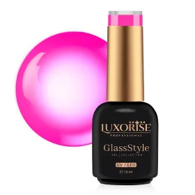 Oja GlassStyle LUXORISE 10ml - Eleganță și Strălucira Oja Semipermanenta LUXORISE GlassStyle - Cyber Pink 10ml
